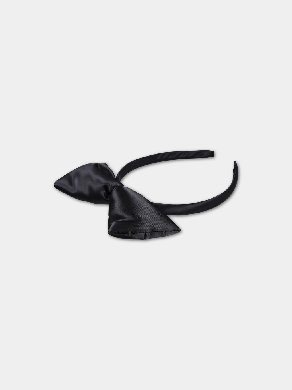 Black headband for girl with bow